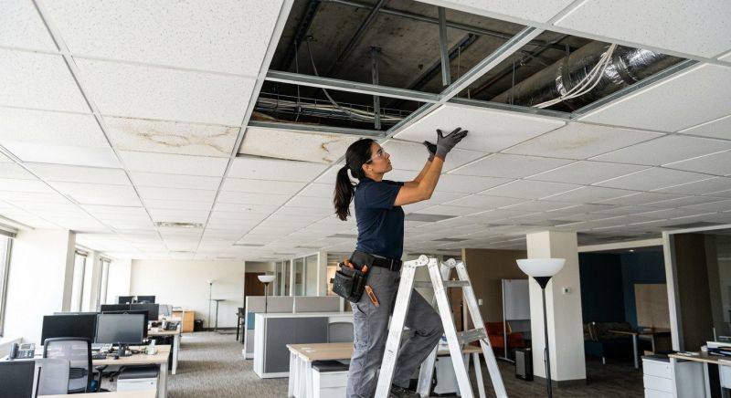 Replace Damaged Ceiling Tiles