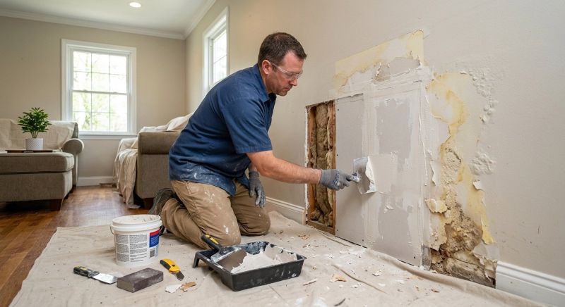 Repair Dented Drywall