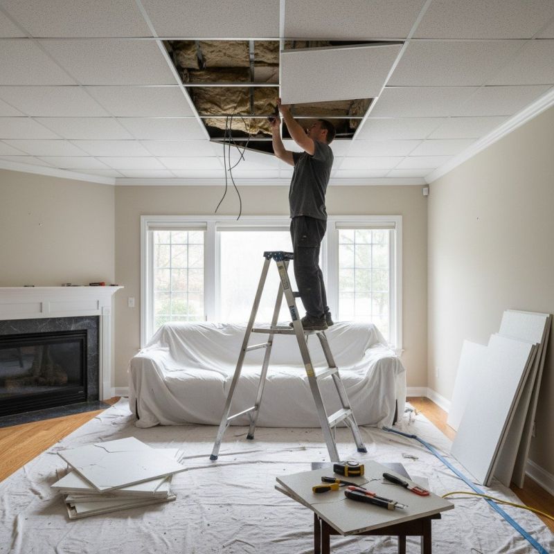 Replace Damaged Ceiling Tiles